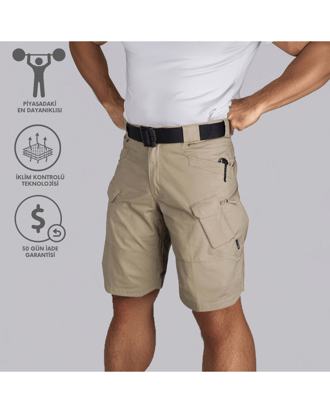 Ultra Esnek Su Geçirmez Gortex Askeri Şort