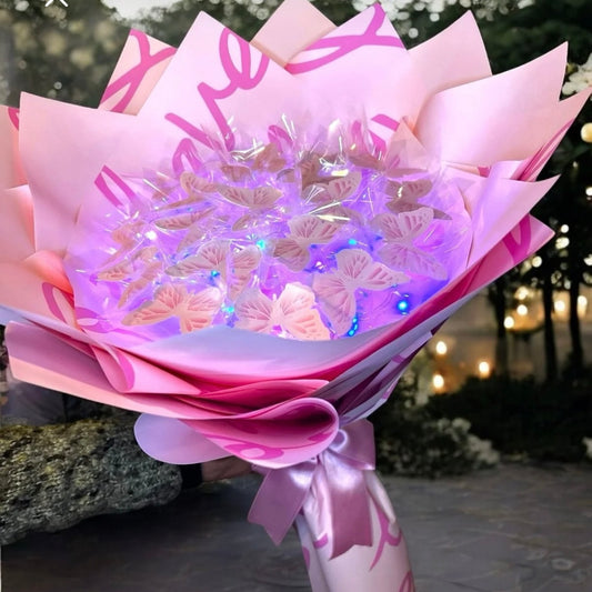 Led Işıklı Kelebek Buketi